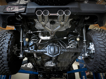 Rebel Series 2-1/2 Inch 304 Stainless Steel Cat-Back Exhaust w/ Polished Tip Jeep Wrangler (Jl) 18-26 V6-3.6L Rear center aFe Power-7