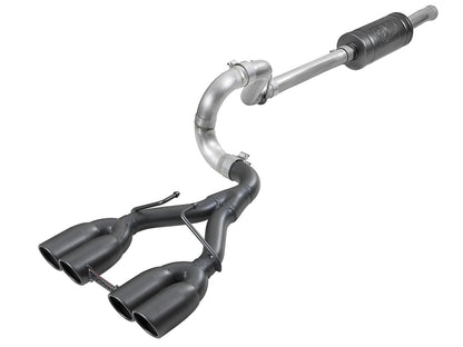 Rebel Series 2-1/2 Inch 304 Stainless Steel Cat-Back Exhaust System w/ Black Tip Jeep Wrangler (Jl) 18-26 V6-3.6L Split rear aFe Power