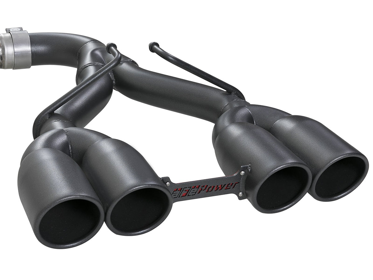 Rebel Series 2-1/2 Inch 304 Stainless Steel Cat-Back Exhaust System w/ Black Tip Jeep Wrangler (Jl) 18-26 V6-3.6L Split rear aFe Power-1