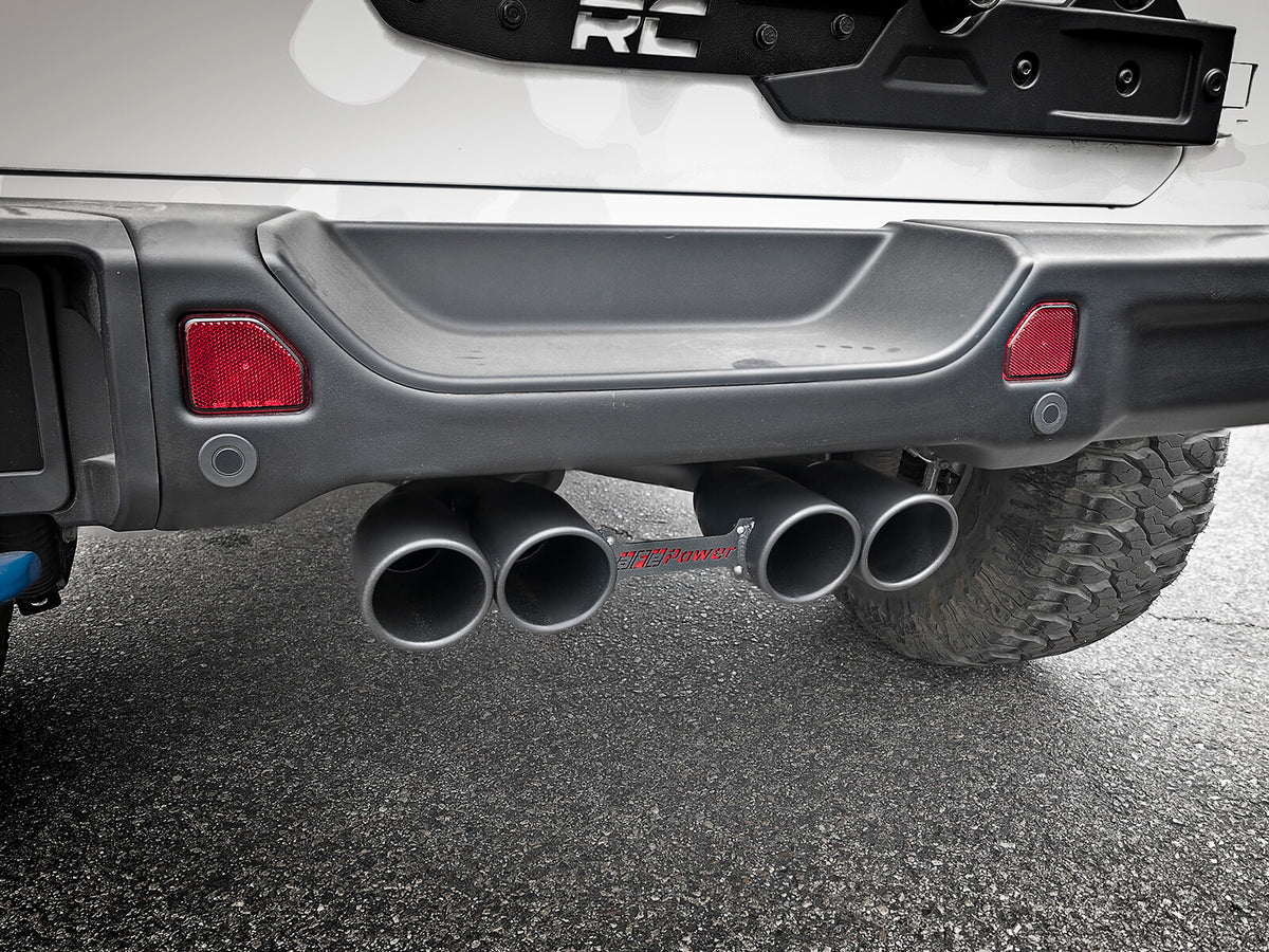 Rebel Series 2-1/2 Inch 304 Stainless Steel Cat-Back Exhaust System w/ Black Tip Jeep Wrangler (Jl) 18-26 V6-3.6L Split rear aFe Power-3
