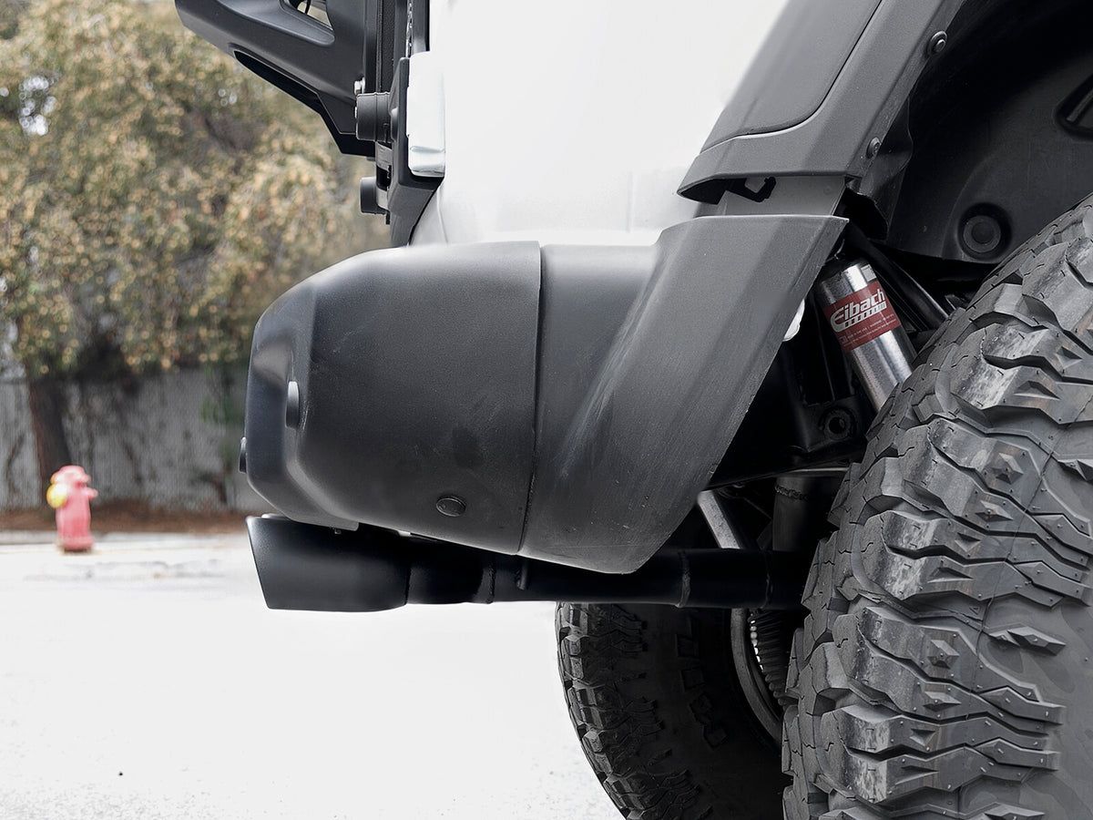 Rebel Series 2-1/2 Inch 304 Stainless Steel Cat-Back Exhaust System w/ Black Tip Jeep Wrangler (Jl) 18-26 V6-3.6L Split rear aFe Power-5