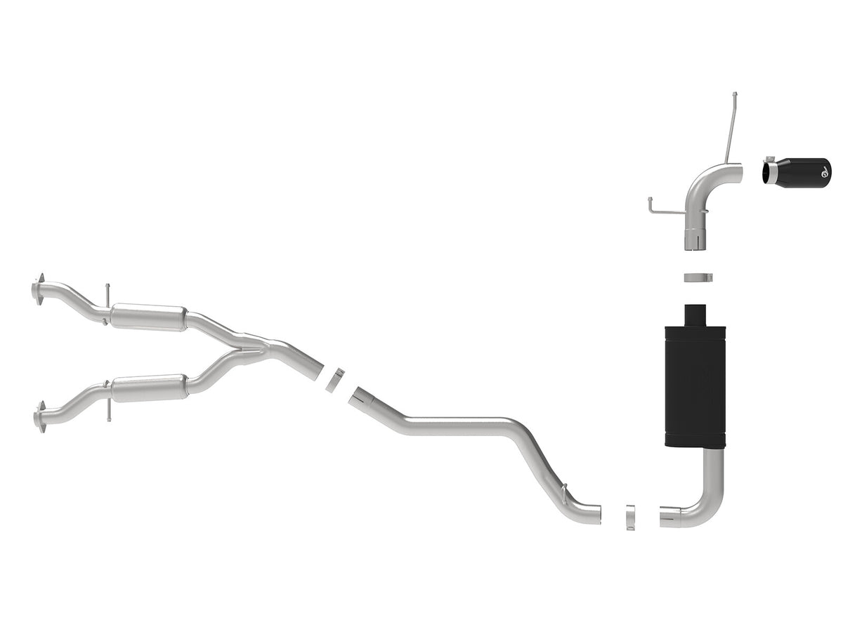 Mach Force-Xp 2-1/2 Inch to 3 Inch 304 Stainless Steel Cat-Back Exhaust w/ Tip Jeep Grand Cherokee (WK2) 14-21 V6-3.6L aFe Power-12