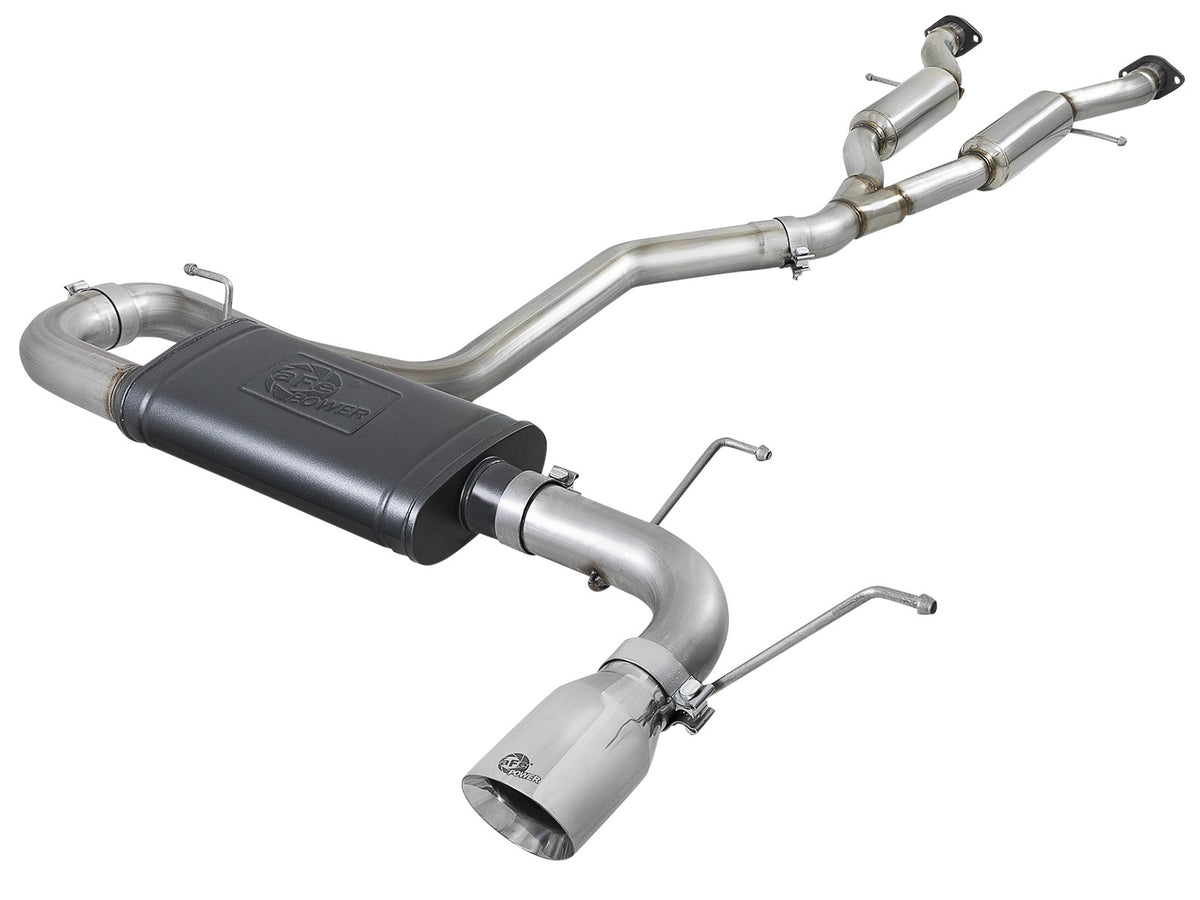 Mach Force-Xp 2-1/2 Inch to 3 Inch 304 Stainless Steel Cat-Back Exhaust w/ Tip Jeep Grand Cherokee (WK2) 14-21 V6-3.6L aFe Power
