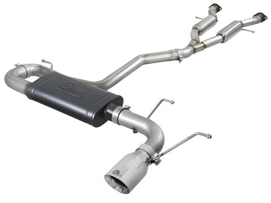 Mach Force-Xp 2-1/2 Inch to 3 Inch 304 Stainless Steel Cat-Back Exhaust w/ Tip Jeep Grand Cherokee (WK2) 14-21 V6-3.6L aFe Power
