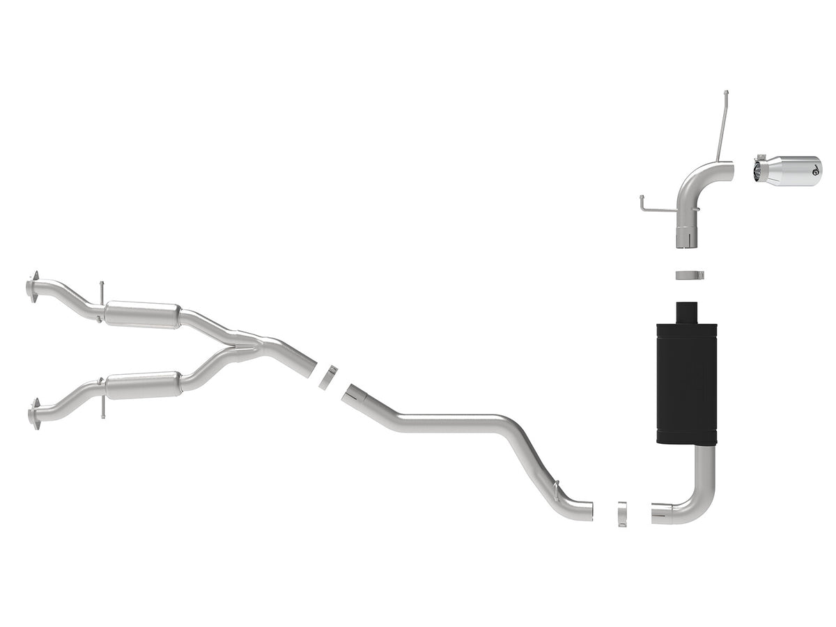 Mach Force-Xp 2-1/2 Inch to 3 Inch 304 Stainless Steel Cat-Back Exhaust w/ Tip Jeep Grand Cherokee (WK2) 14-21 V6-3.6L aFe Power-4