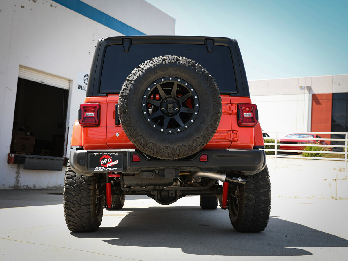 Large Bore-HD 3 Inch 304 Stainless Steel Dpf-Back Exhaust System w/ Tip Jeep Wrangler (Jl) 20-23 V6-3.0L (td) EcoDiesel aFe Power-10