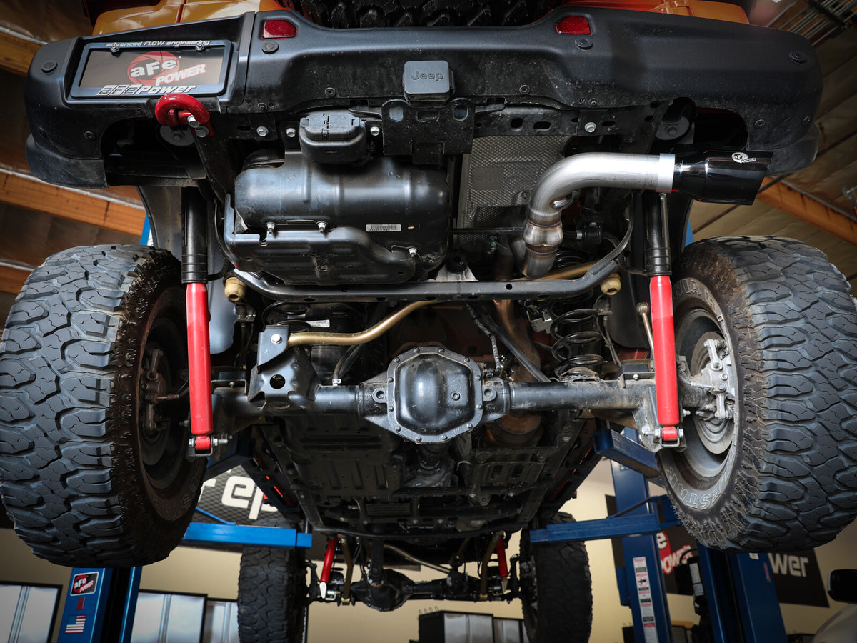 Large Bore-HD 3 Inch 304 Stainless Steel Dpf-Back Exhaust System w/ Tip Jeep Wrangler (Jl) 20-23 V6-3.0L (td) EcoDiesel aFe Power-11