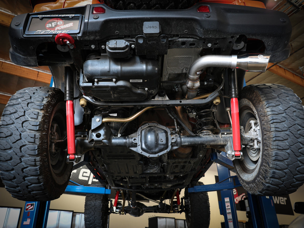 Large Bore-HD 3 Inch 304 Stainless Steel Dpf-Back Exhaust System w/ Tip Jeep Wrangler (Jl) 20-23 V6-3.0L (td) EcoDiesel aFe Power-5
