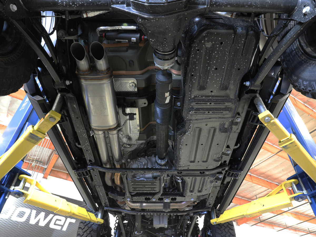 Rock Basher 3 Inch 304 Stainless Steel Cat-Back Exhaust System Jeep Wrangler 392 21-26 V8-6.4L aFe Power-2