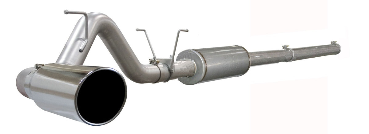 Large Bore-HD 4 Inch 409 Stainless Steel Cat-Back Exhaust System w/ Polished Tip Dodge Diesel Trucks 04.5-07 L6-5.9L (td) aFe Power
