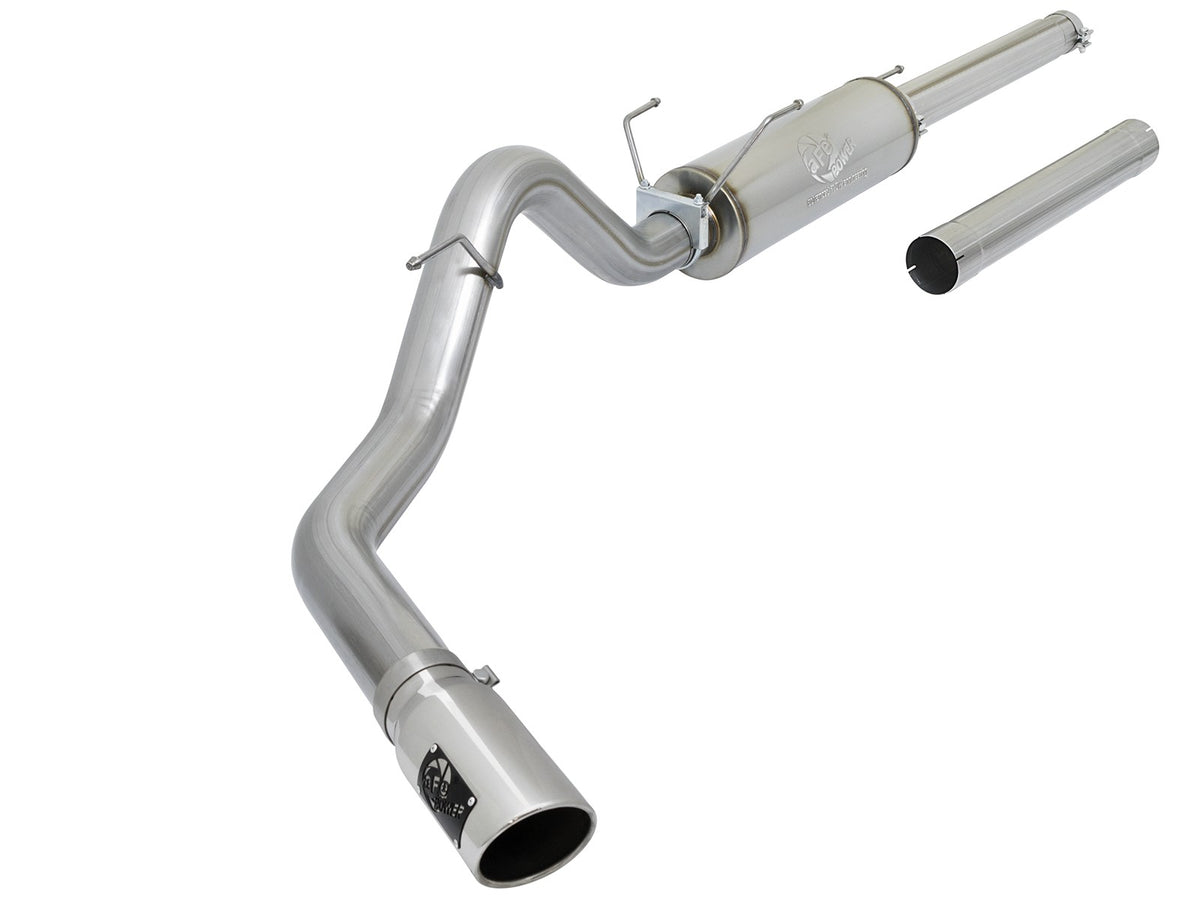 Large Bore-HD 4 Inch 409 Stainless Steel Cat-Back Exhaust System w/ Polished Tip Dodge Diesel Trucks 03-04 L6-5.9L (td) aFe Power