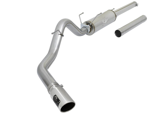 Large Bore-HD 4 Inch 409 Stainless Steel Cat-Back Exhaust System w/ Polished Tip Dodge Diesel Trucks 03-04 L6-5.9L (td) aFe Power
