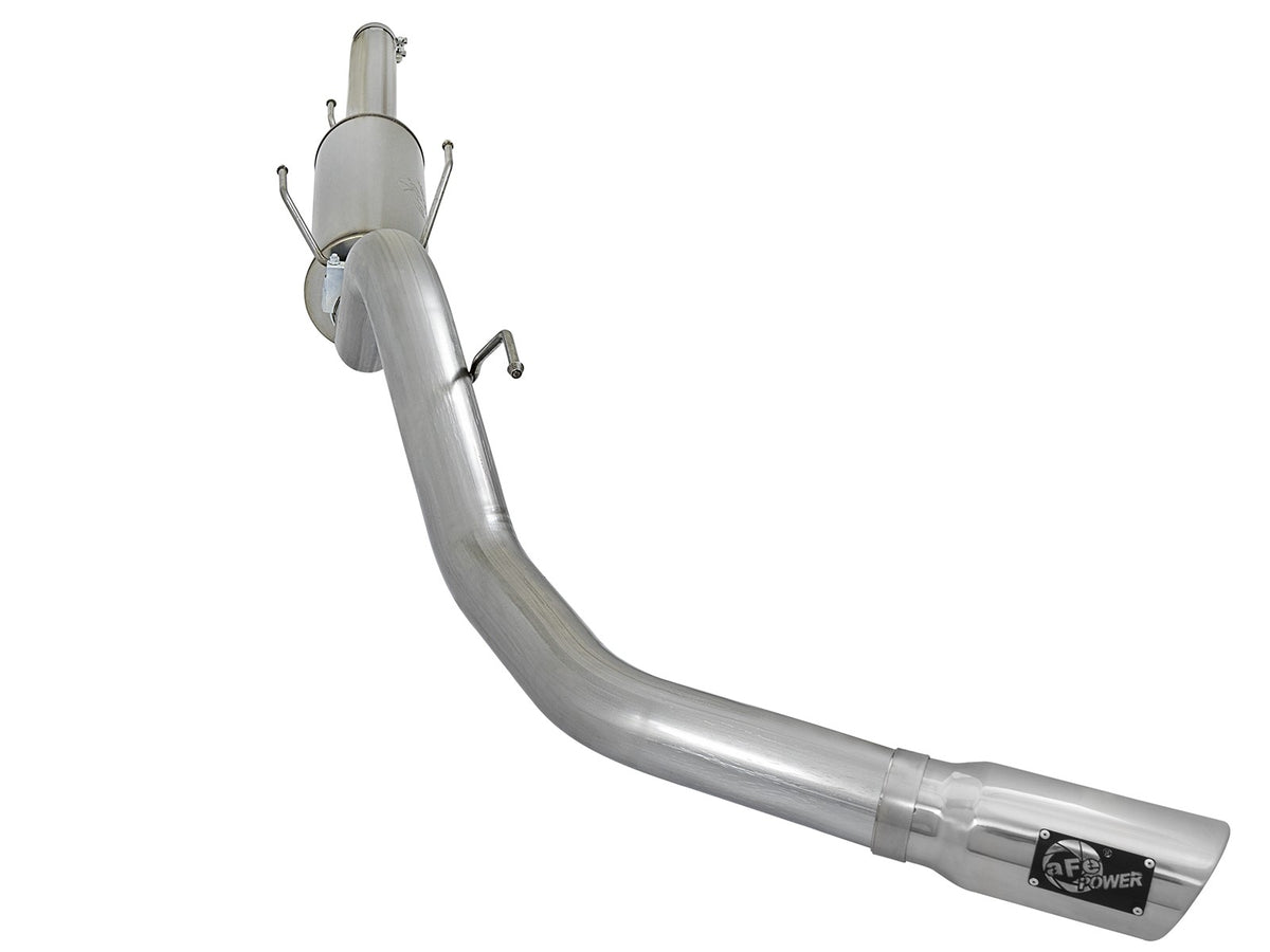 Large Bore-HD 4 Inch 409 Stainless Steel Cat-Back Exhaust System w/ Polished Tip Dodge Diesel Trucks 03-04 L6-5.9L (td) aFe Power-1