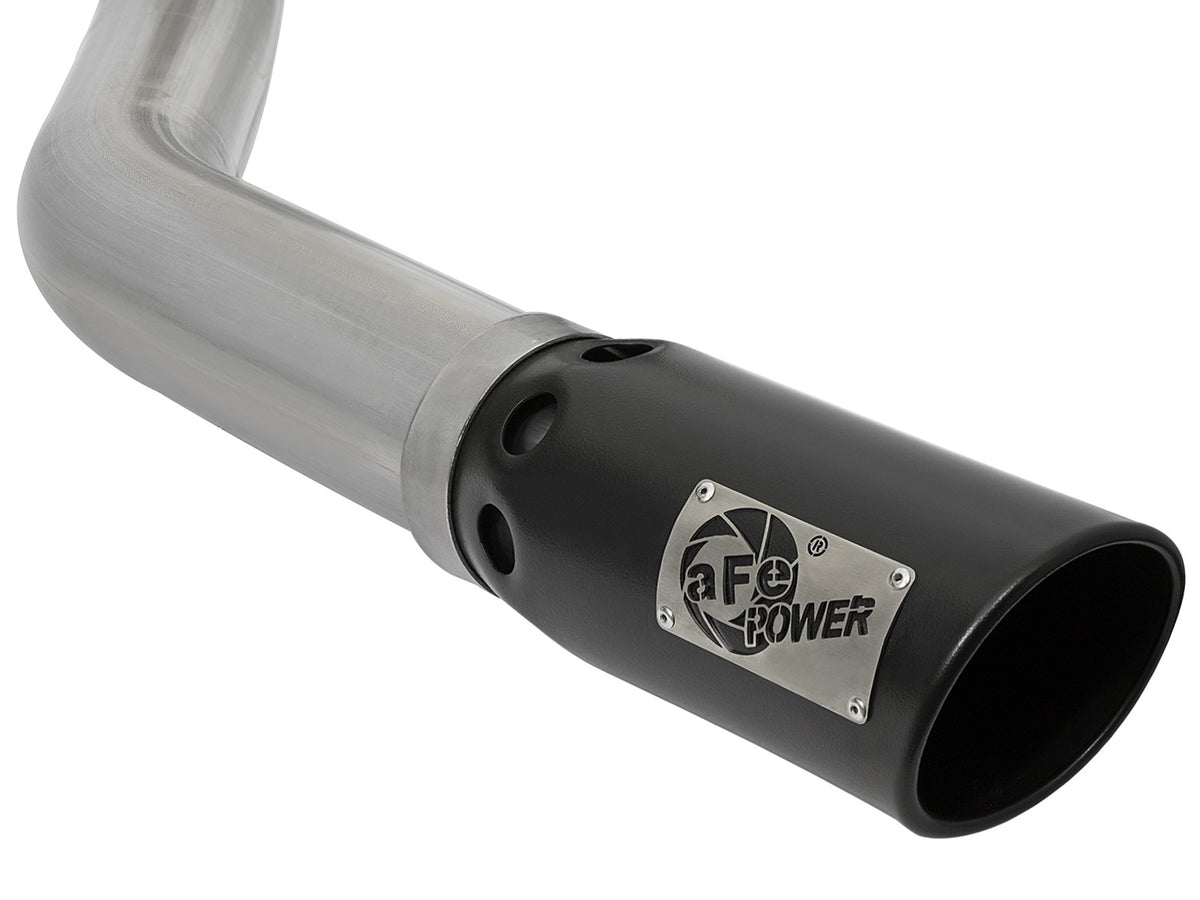 Large Bore-HD 4 Inch 409 Stainless Steel Dpf-Back Exhaust System w/ Tip Dodge Diesel Trucks 07.5-12 L6-6.7L (td) aFe Power-4