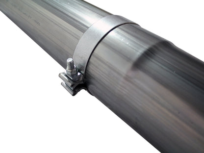 Large Bore-HD 5 Inch 409 Stainless Steel Cat-Back Exhaust System w/ Polished Tip Dodge Diesel Trucks 04.5-07 L6-5.9L (td) aFe Power-1
