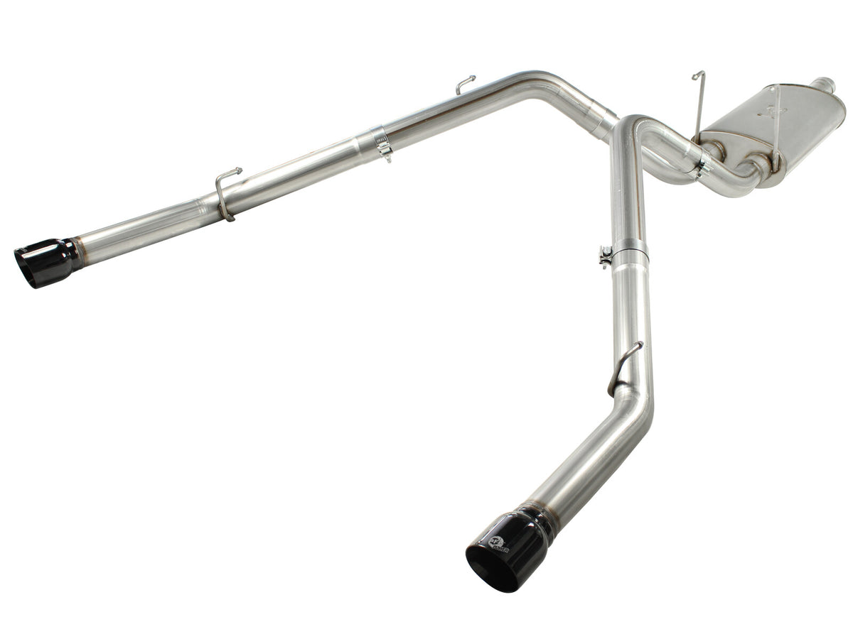 Mach Force-Xp 3 Inch Cat-Back Exhaust System with Dual Gloss Black Tips Dodge/Ram 1500 09-18 / Ram 1500 Classic 19-24 V8-5.7L Hemi aFe Power