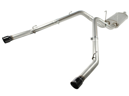 Mach Force-Xp 3 Inch Cat-Back Exhaust System with Dual Gloss Black Tips Dodge/Ram 1500 09-18 / Ram 1500 Classic 19-24 V8-5.7L Hemi aFe Power