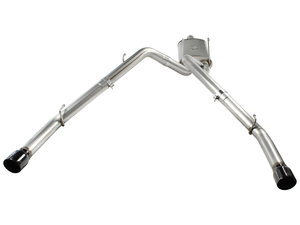 Mach Force-Xp 3 Inch Cat-Back Exhaust System with Dual Gloss Black Tips Dodge/Ram 1500 09-18 / Ram 1500 Classic 19-24 V8-5.7L Hemi aFe Power-1
