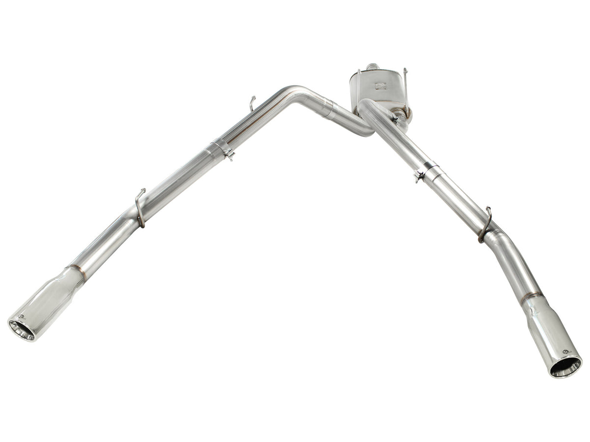 Mach Force-Xp 3 Inch Cat-Back Exhaust System with Dual Polished Tips Dodge/Ram 1500 09-18 Will not fit models with factory single exhaust system V8-5.7L Hemi aFe Power-1