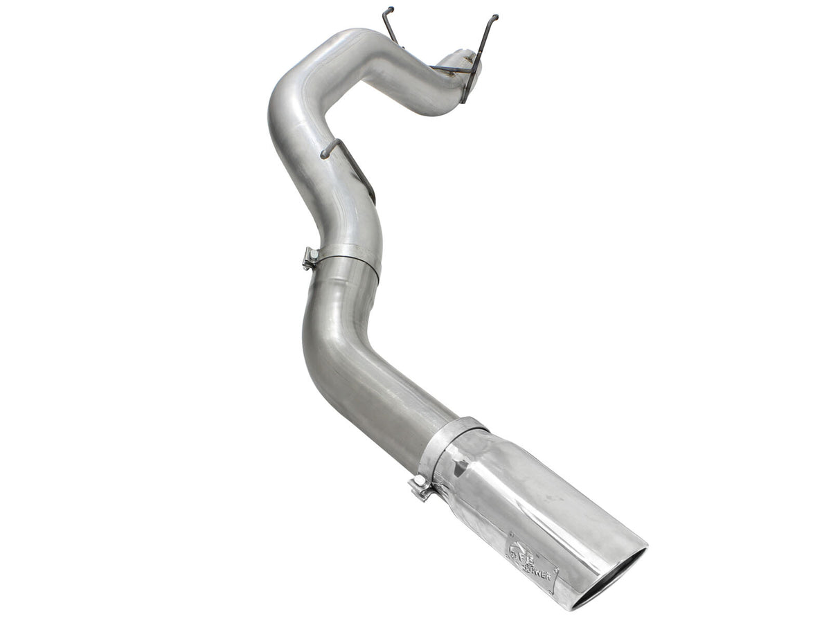 Large Bore-HD 5 Inch 409 Stainless Steel Dpf-Back Exhaust System w/Polished Tip Dodge Ram Diesel Trucks 13-18 L6-6.7L (td) aFe Power