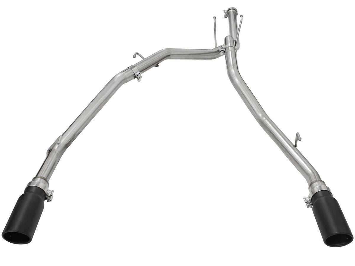 Large Bore-HD 2-1/2 Inch 409 Stainless Steel Dpf-Back Exhaust System w/ Tip Ram 1500 EcoDiesel 14-19 V6-3.0L (td) aFe Power-6