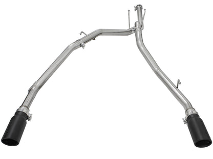 Large Bore-HD 2-1/2 Inch 409 Stainless Steel Dpf-Back Exhaust System w/ Tip Ram 1500 EcoDiesel 14-19 V6-3.0L (td) aFe Power-6
