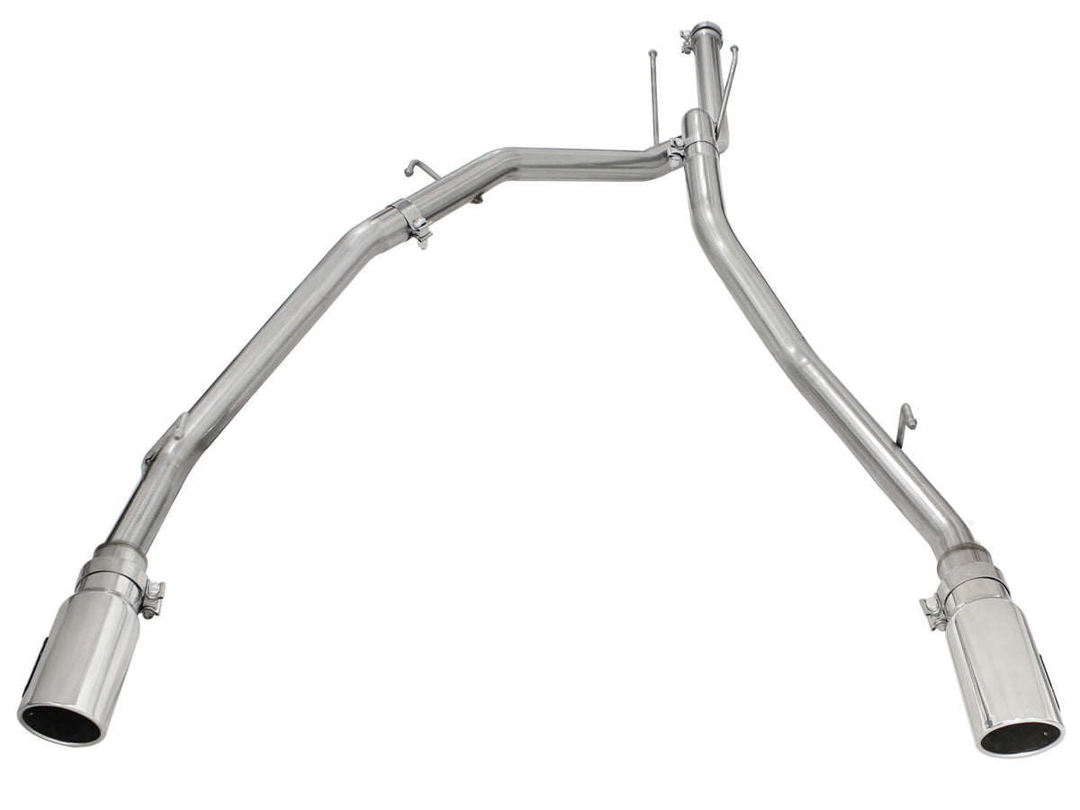 Large Bore-HD 2-1/2 Inch 409 Stainless Steel Dpf-Back Exhaust System w/ Tip Ram 1500 EcoDiesel 14-19 V6-3.0L (td) aFe Power-1