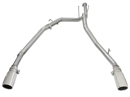 Large Bore-HD 2-1/2 Inch 409 Stainless Steel Dpf-Back Exhaust System w/ Tip Ram 1500 EcoDiesel 14-19 V6-3.0L (td) aFe Power-1