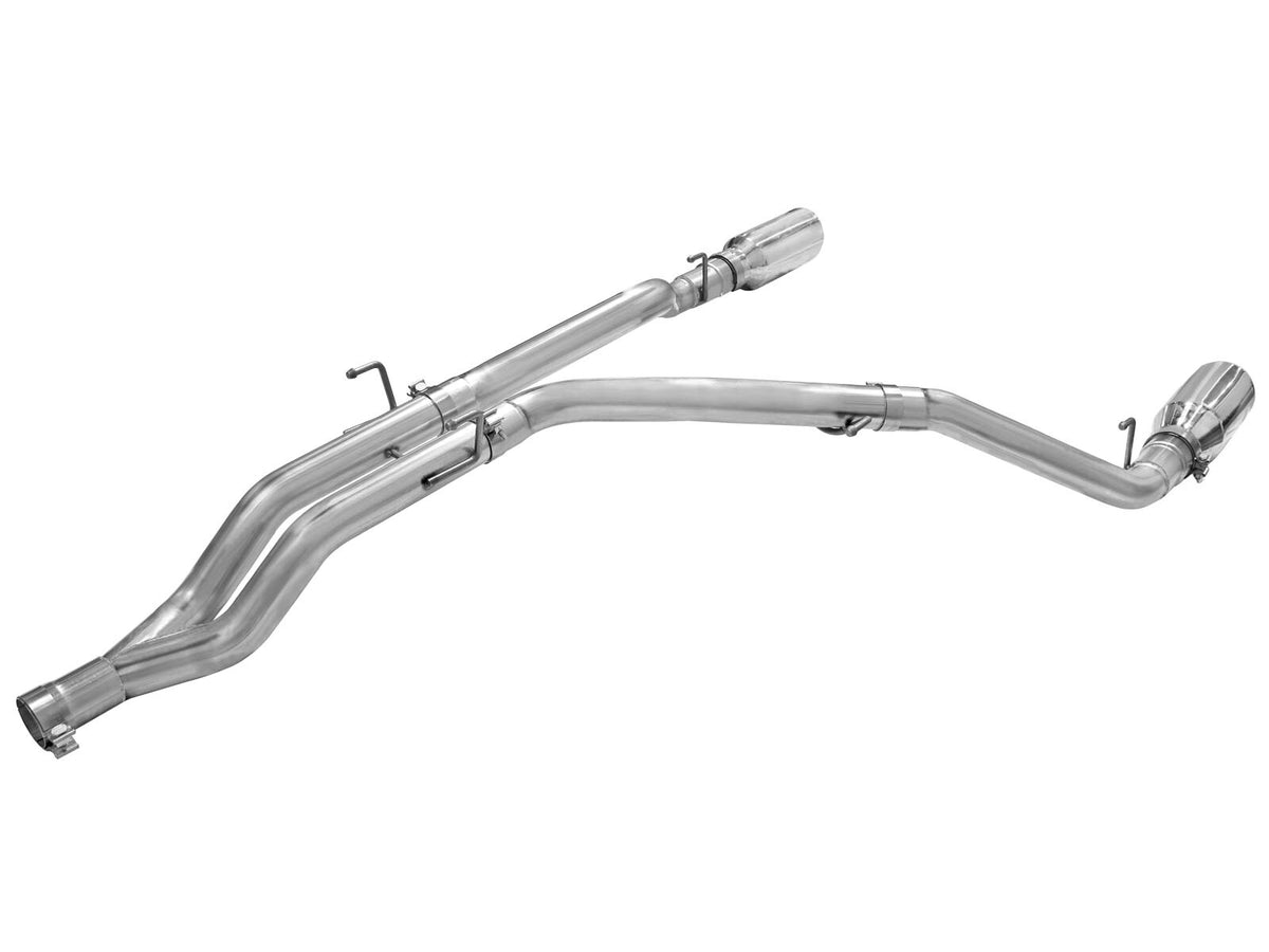 Large Bore-HD 3 Inch 409 Stainless Steel Dpf-Back Exhaust System w/6 Inch Polished Tip Dodge Ram 1500 EcoDiesel 14-19 V6-3.0L (td) aFe Power-2