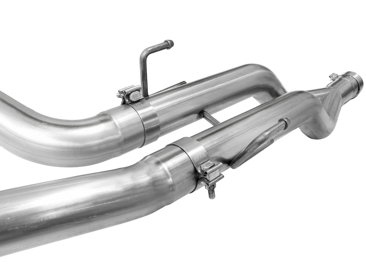 Large Bore-HD 3 Inch 409 Stainless Steel Dpf-Back Exhaust System w/6 Inch Polished Tip Dodge Ram 1500 EcoDiesel 14-19 V6-3.0L (td) aFe Power-3