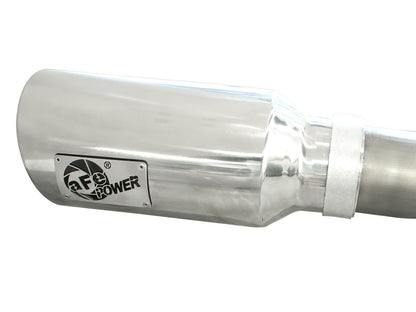 Large Bore-HD 3 Inch 409 Stainless Steel Dpf-Back Exhaust System w/6 Inch Polished Tip Dodge Ram 1500 EcoDiesel 14-19 V6-3.0L (td) aFe Power-4