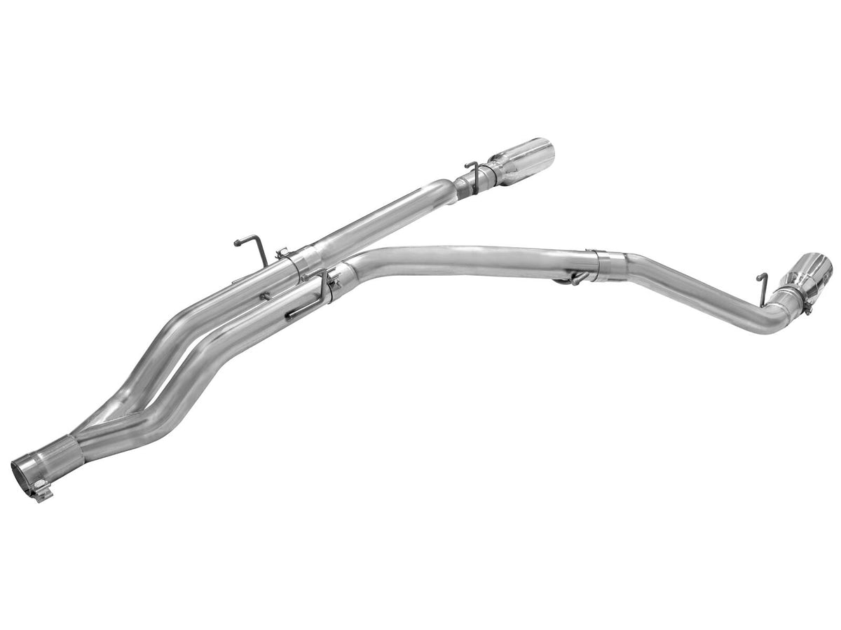 Large Bore-HD 3 Inch 409 Stainless Steel Dpf-Back Exhaust System w/5 Inch Polished Tip Dodge Ram 1500 EcoDiesel 14-19 V6-3.0L (td) aFe Power-2
