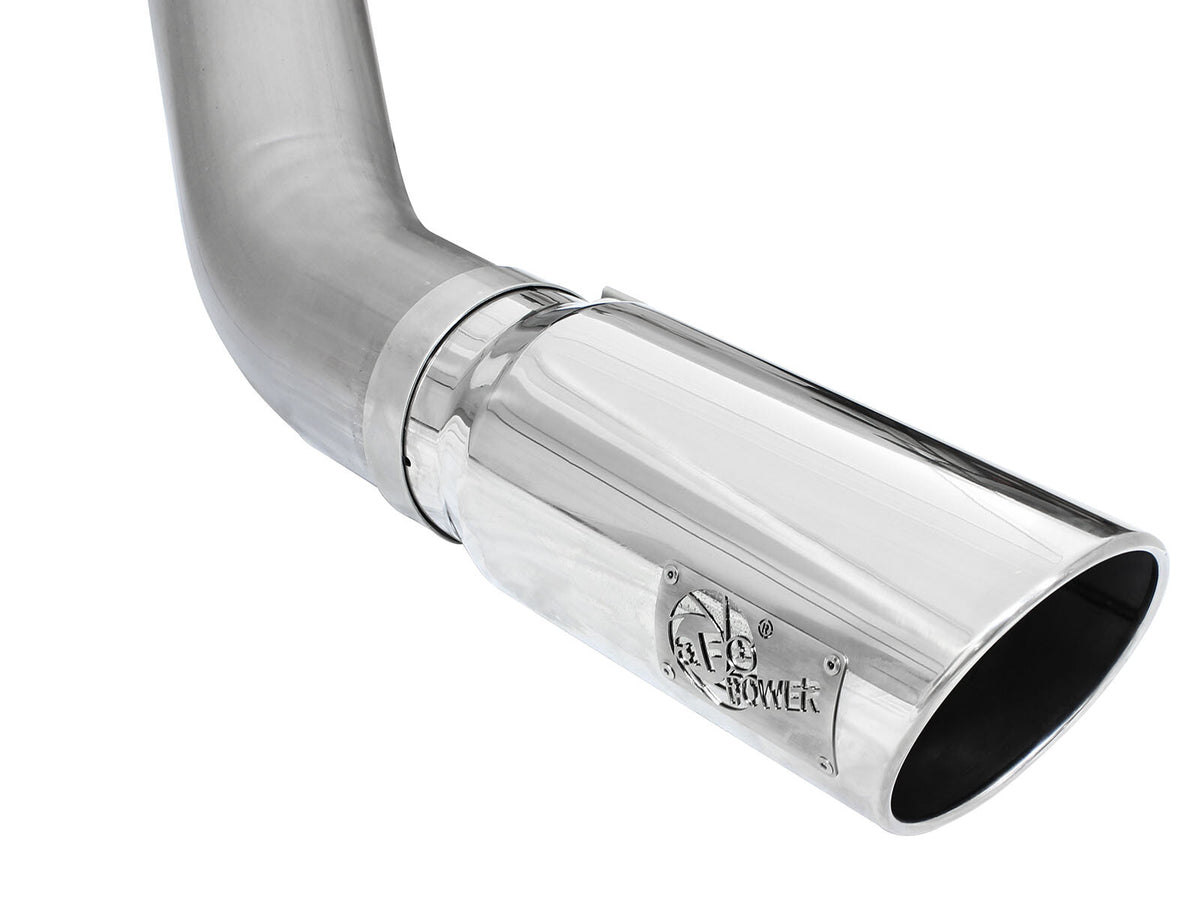 Large Bore-HD 5 Inch 409 Stainless Steel Dpf-Back Exhaust System w/Polished Tip Dodge Ram Diesel Trucks 13-18 L6-6.7L (td) Leaf/Coil Spring Suspension aFe Power-5