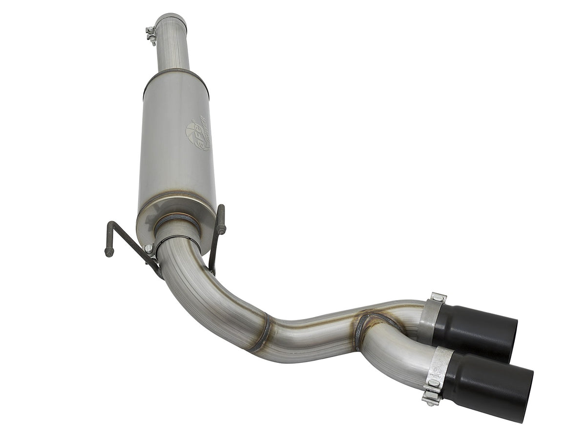 Rebel Series 3-1/2 Inch Stainless Steel Cat-Back Exhaust System w/ Tip Ram 2500/3500 14-18 V8-6.4L Hemi aFe Power-7