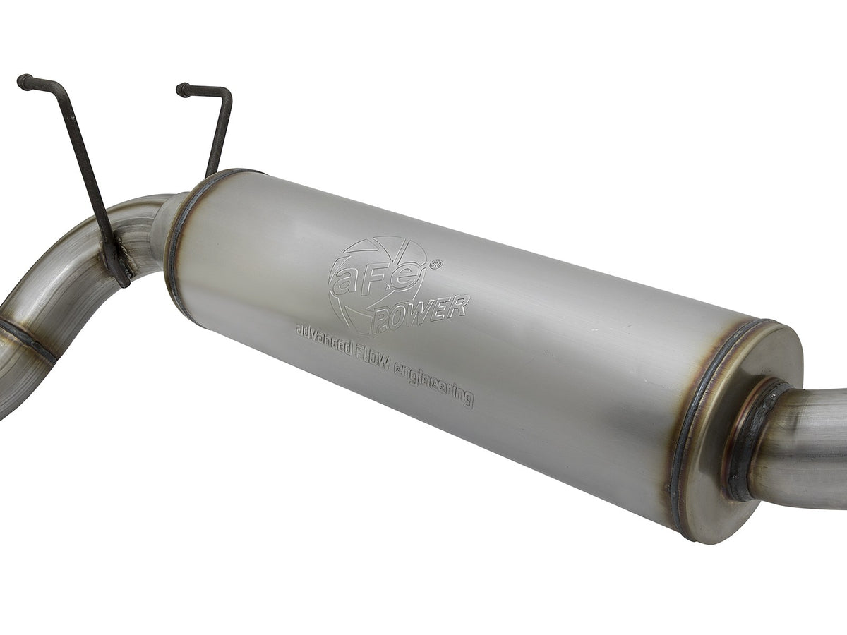 Rebel Series 3-1/2 Inch Stainless Steel Cat-Back Exhaust System w/ Tip Ram 2500/3500 14-18 V8-6.4L Hemi aFe Power-8