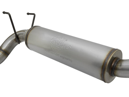 Rebel Series 3-1/2 Inch Stainless Steel Cat-Back Exhaust System w/ Tip Ram 2500/3500 14-18 V8-6.4L Hemi aFe Power-8