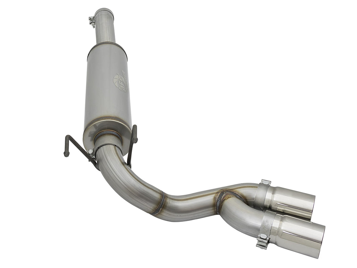 Rebel Series 3-1/2 Inch Stainless Steel Cat-Back Exhaust System w/ Tip Ram 2500/3500 14-18 V8-6.4L Hemi aFe Power-1