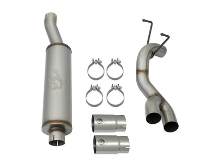 Rebel Series 3-1/2 Inch Stainless Steel Cat-Back Exhaust System w/ Tip Ram 2500/3500 14-18 V8-6.4L Hemi aFe Power-5