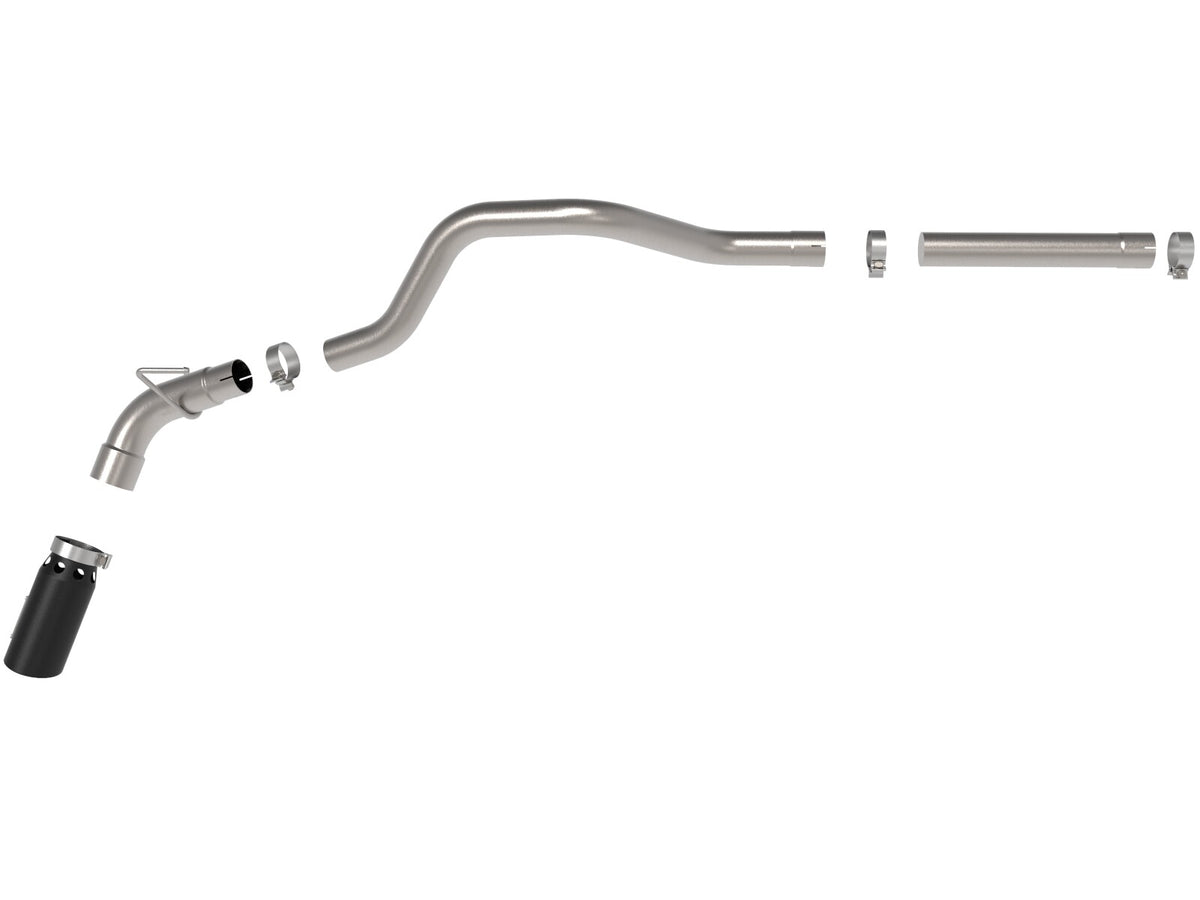 Large Bore-HD 3 Inch 409 Stainless Steel Dpf-Back Exhaust System w/Black Tip Dodge Ram 1500 EcoDiesel 14-19 V6-3.0L (td) aFe Power-2