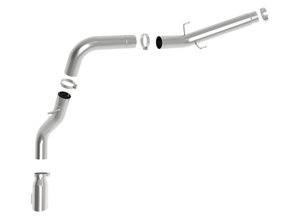 Large Bore-HD 5 Inch 409 Stainless Steel Dpf-Back Exhaust System w/ Tip Ram Diesel Trucks 19-26 L6-6.7L (td) Slant Cut aFe Power-2