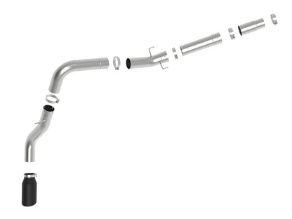 Large Bore-HD 5 Inch 409 Stainless Steel Dpf-Back Exhaust System w/ Tip Ram Diesel Trucks 19-26 L6-6.7L (td) Slash Cut aFe Power-6