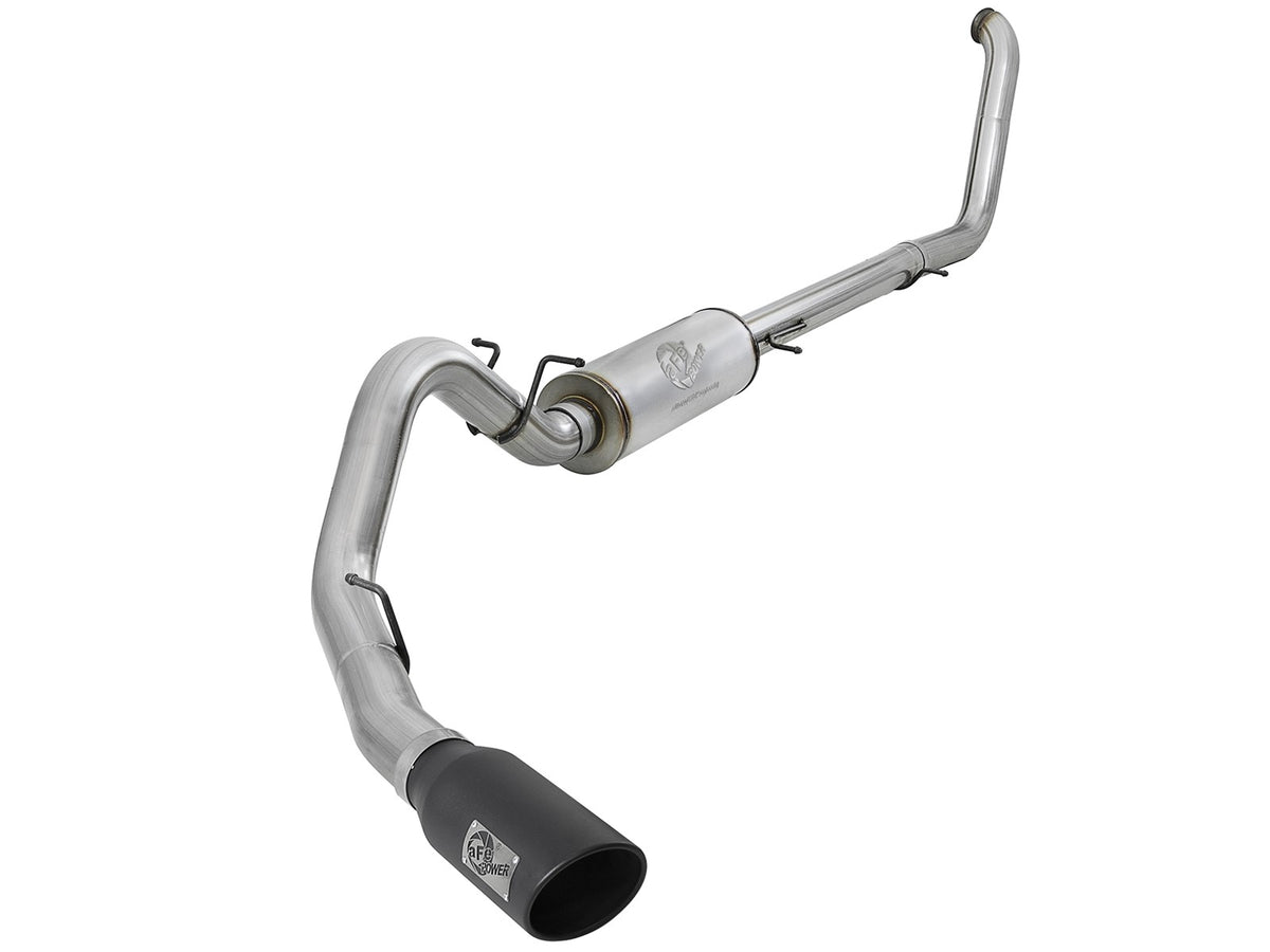 Large Bore-HD 4 Inch 409 Stainless Steel Turbo-Back Exhaust System w/ Tip Ford Excursion 00-03 V8-7.3L (td) aFe Power-6