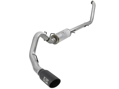 Large Bore-HD 4 Inch 409 Stainless Steel Turbo-Back Exhaust System w/ Tip Ford Excursion 00-03 V8-7.3L (td) aFe Power-6