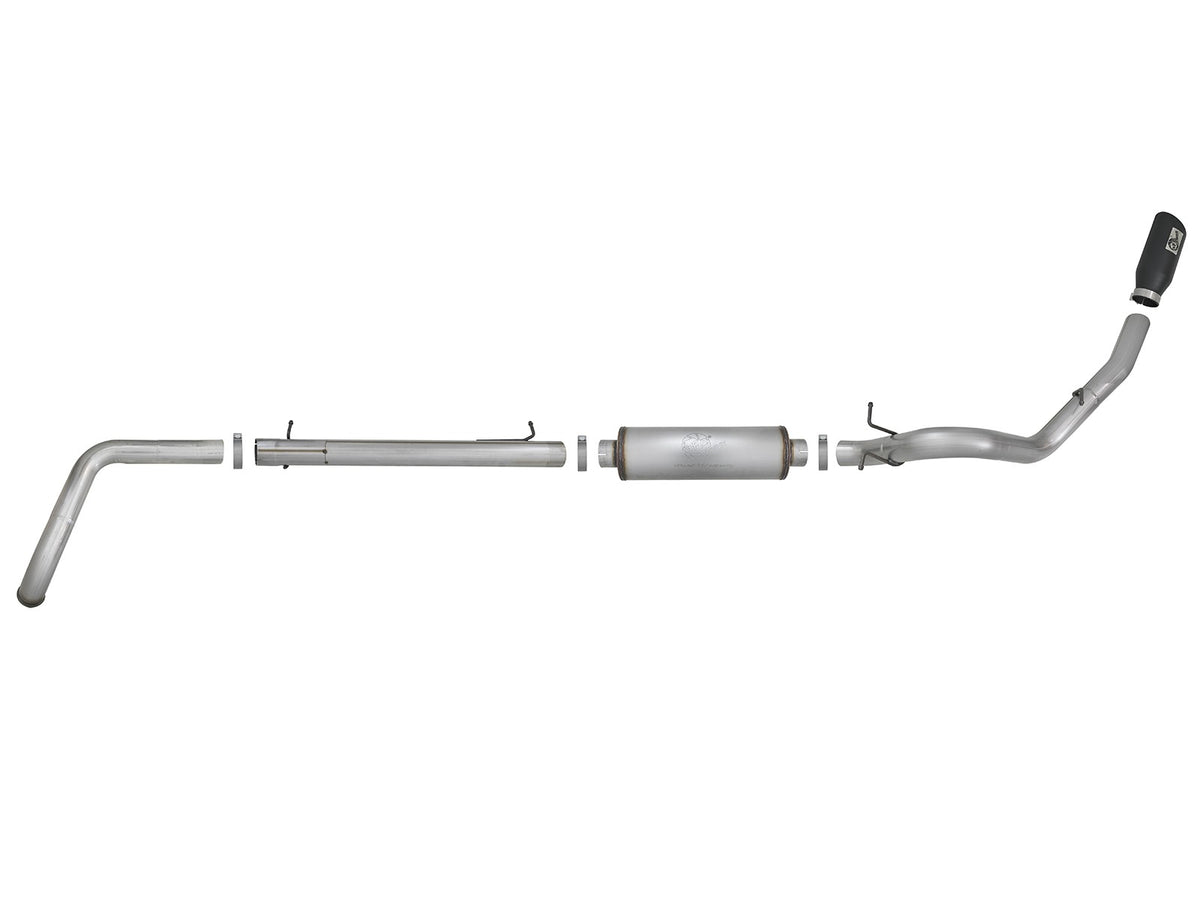 Large Bore-HD 4 Inch 409 Stainless Steel Turbo-Back Exhaust System w/ Tip Ford Excursion 00-03 V8-7.3L (td) aFe Power-9