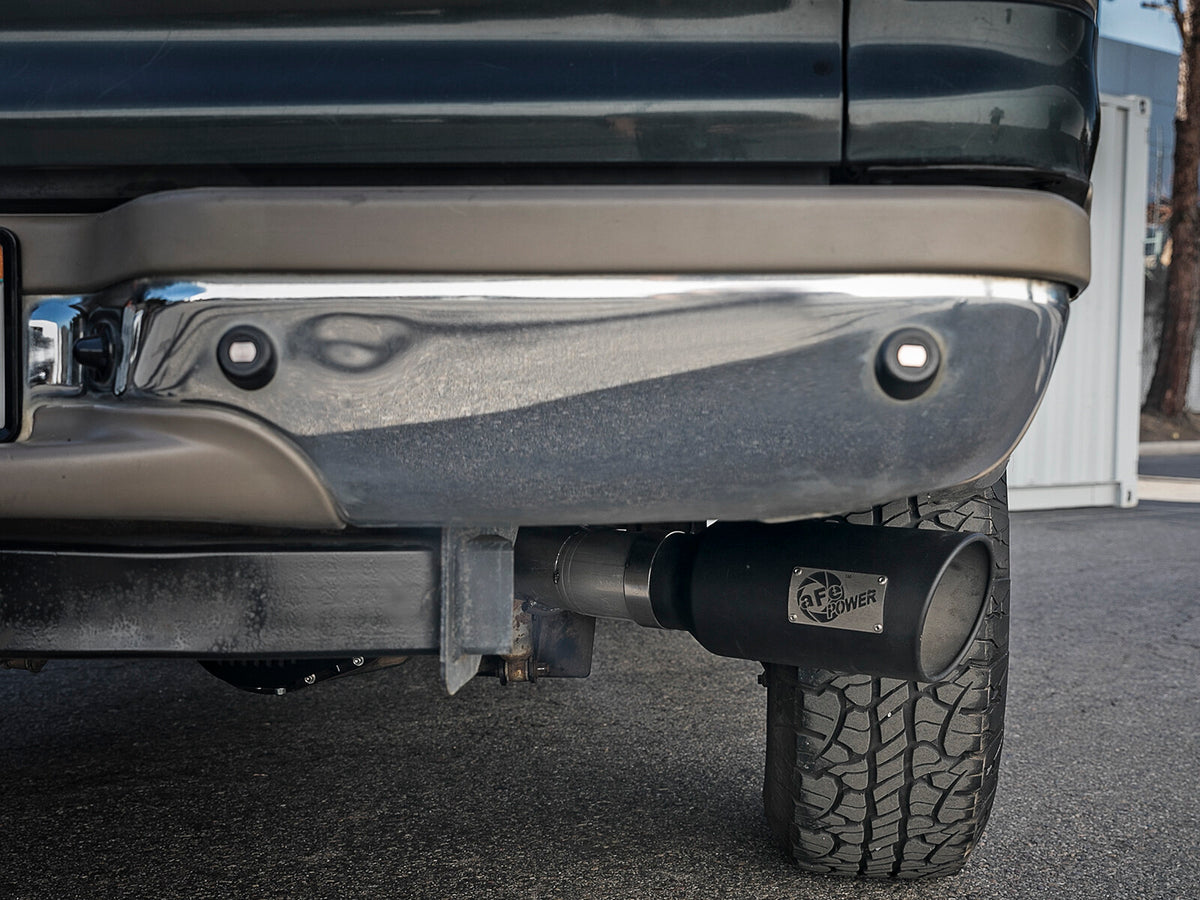 Large Bore-HD 4 Inch 409 Stainless Steel Turbo-Back Exhaust System w/ Tip Ford Excursion 00-03 V8-7.3L (td) aFe Power-10