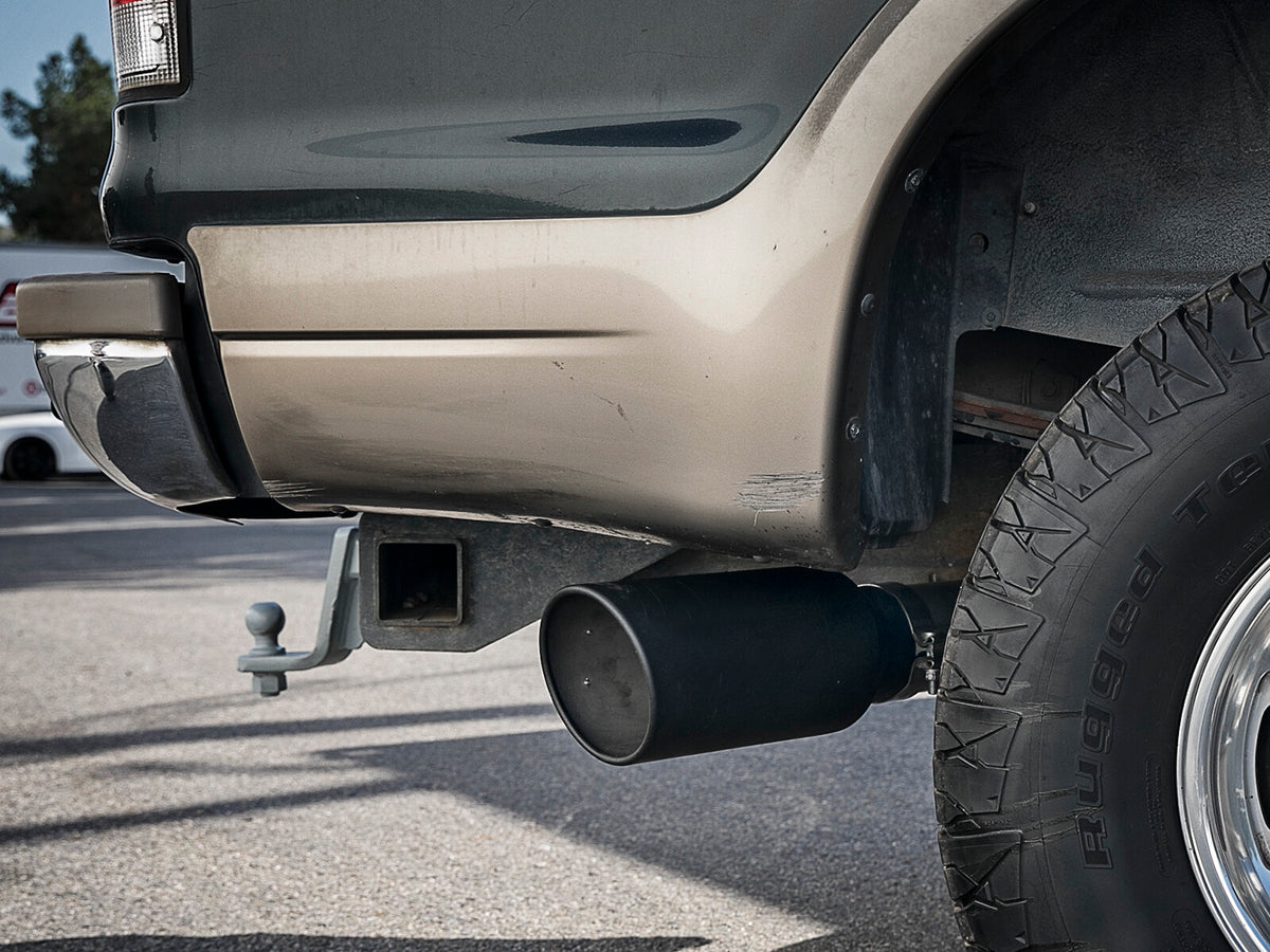 Large Bore-HD 4 Inch 409 Stainless Steel Turbo-Back Exhaust System w/ Tip Ford Excursion 00-03 V8-7.3L (td) aFe Power-11
