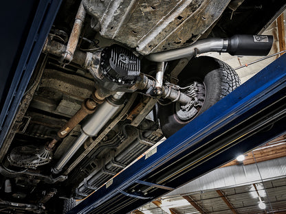 Large Bore-HD 4 Inch 409 Stainless Steel Turbo-Back Exhaust System w/ Tip Ford Excursion 00-03 V8-7.3L (td) aFe Power-12
