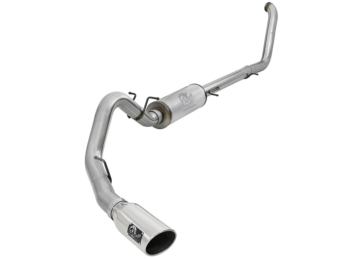 Large Bore-HD 4 Inch 409 Stainless Steel Turbo-Back Exhaust System w/ Tip Ford Excursion 00-03 V8-7.3L (td) aFe Power