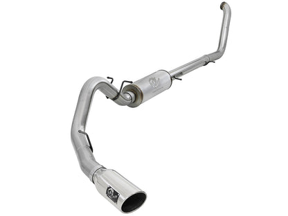 Large Bore-HD 4 Inch 409 Stainless Steel Turbo-Back Exhaust System w/ Tip Ford Excursion 00-03 V8-7.3L (td) aFe Power