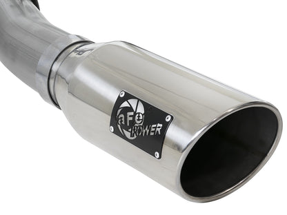 Large Bore-HD 4 Inch 409 Stainless Steel Turbo-Back Exhaust System w/ Tip Ford Excursion 00-03 V8-7.3L (td) aFe Power-1